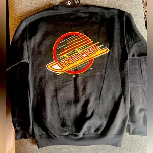 Vancouver Canucks retro logo crew neck - black